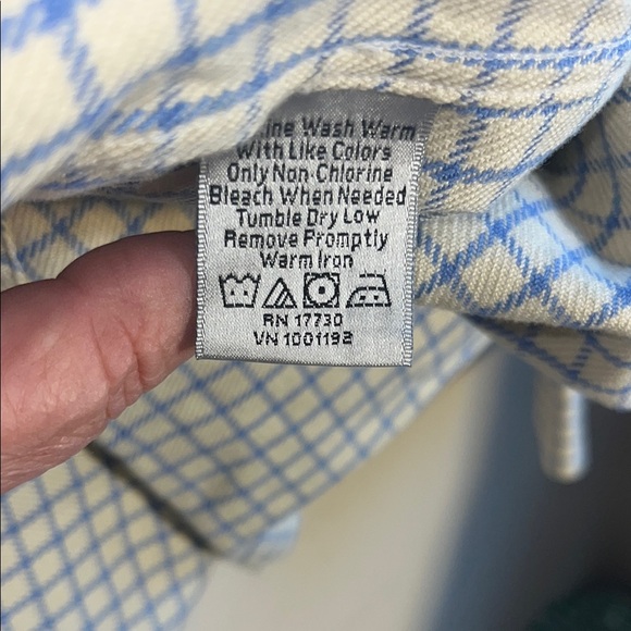 Vintage Blue and White Casual Button Up Shirt Shacket Marshall Field’s Men’s‎ L - Picture 5 of 7